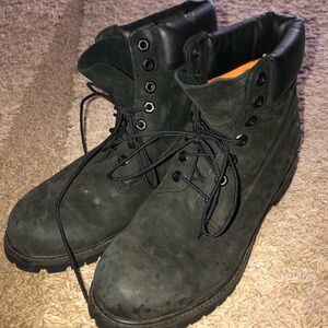 Black Leather Men's timberland boots 10.5 waterproof